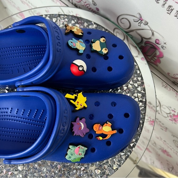 Crocs pokemon Blue Clogs Fun character jibitz grengar pickachu pokeball 8 Charms main image 8